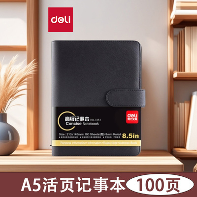 得力活页本3151笔记本8.5寸