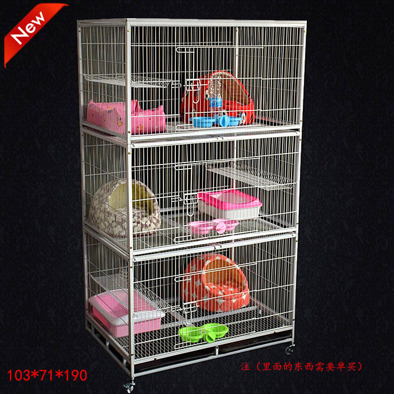 包邮宠物梦工厂宠物大号双层三层方管繁殖猫笼子小型中型犬狗笼子