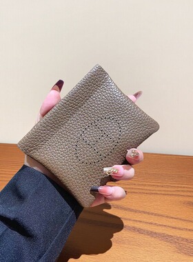 H家质感零钱包女镂空卡包车钥匙口红收纳包多功能迷你精致证件包