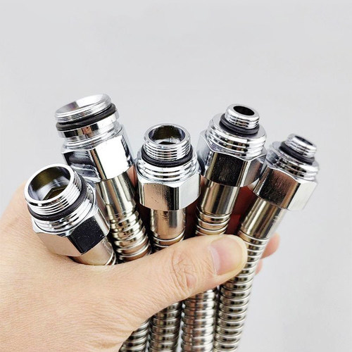 三联混合阀花洒管双螺纹外牙