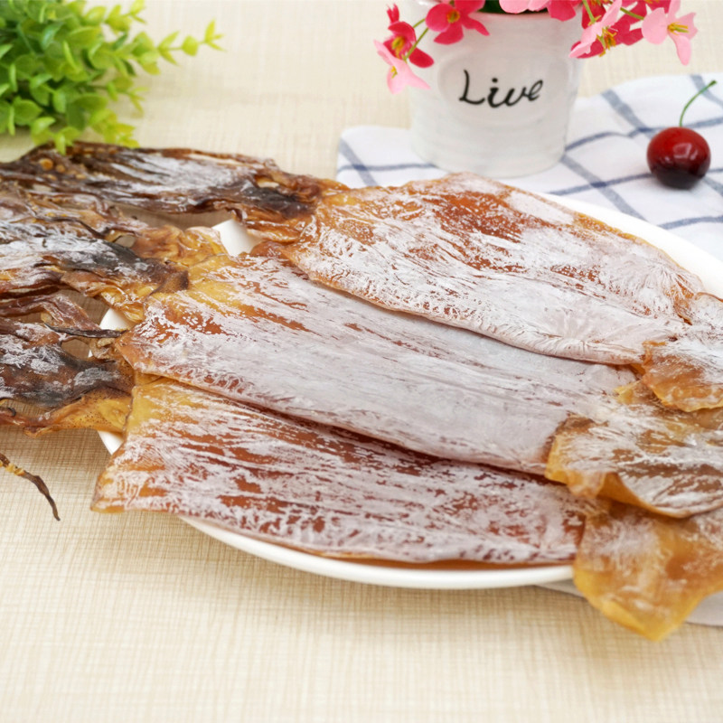 厦门特产大鱿鱼干500g淡晒鱿鱼海鲜海产干货尤鱼干鱿鱼片包邮