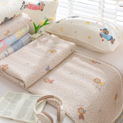 纯棉床盖单件四季通用2025新款全棉儿童榻榻米夹棉床单三件套学生