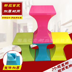 化妆凳子小方凳塑料凳子椅子特价时尚家用高凳创意餐桌凳现代简约