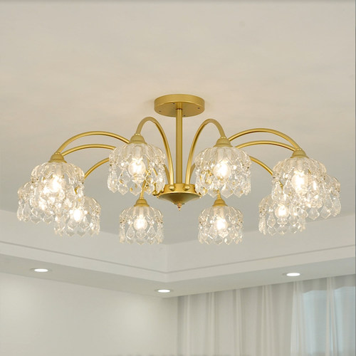 轻奢水晶客厅卧室餐厅床头吊灯