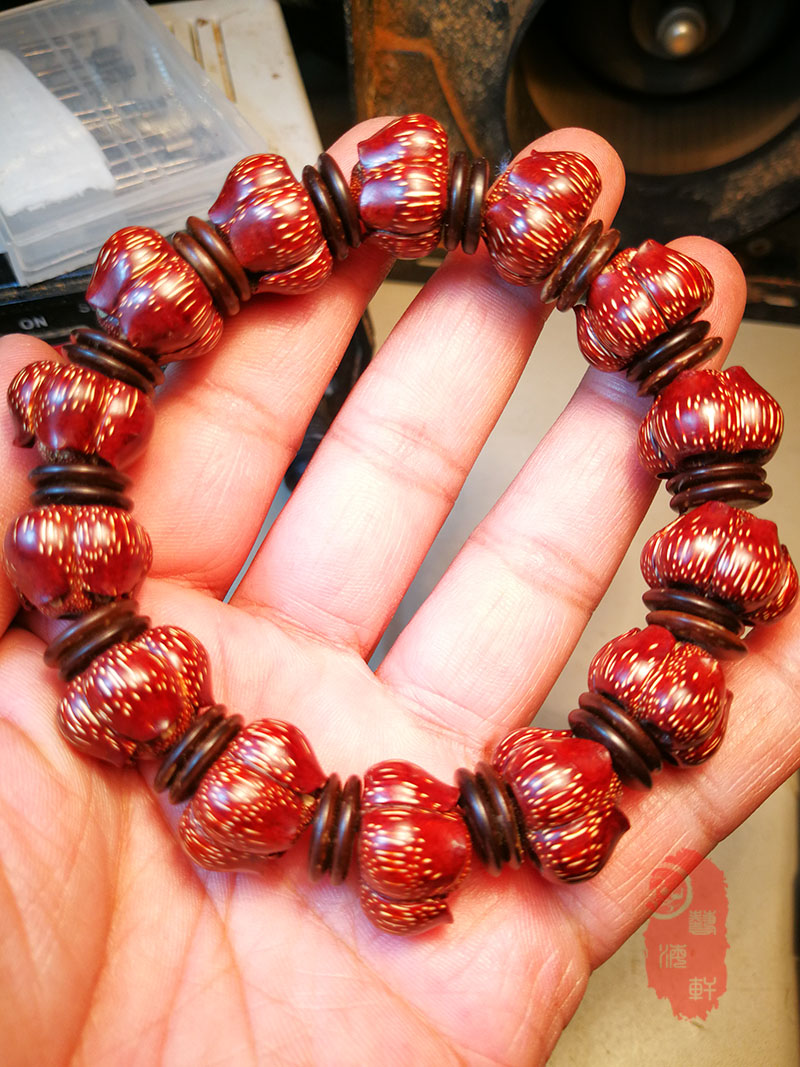 雕刻菩提散珠天然手链菩提子12