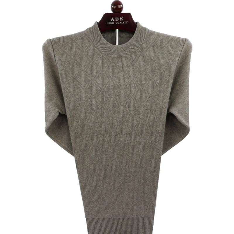 中老年人男羊毛衫保暖加厚针织衫