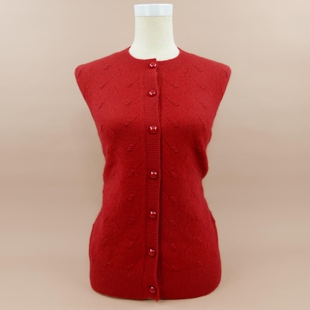 金兔洋气妈妈绣花100纯羊驼绒秋冬开衫女毛衣中老年宽松针织外套