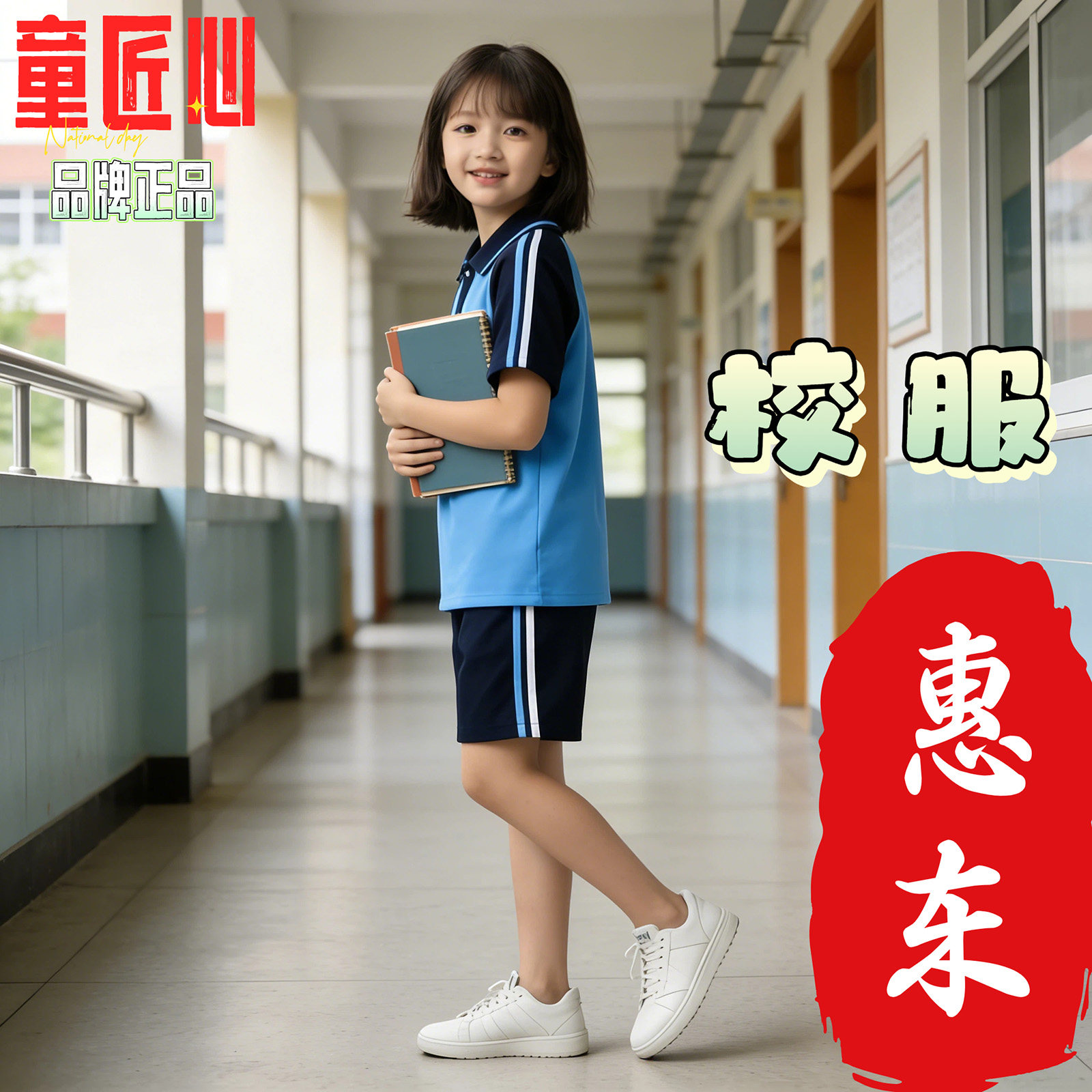 惠东县惠州市统一校服初高中小学夏季短袖短裤长裤T恤套装男女生