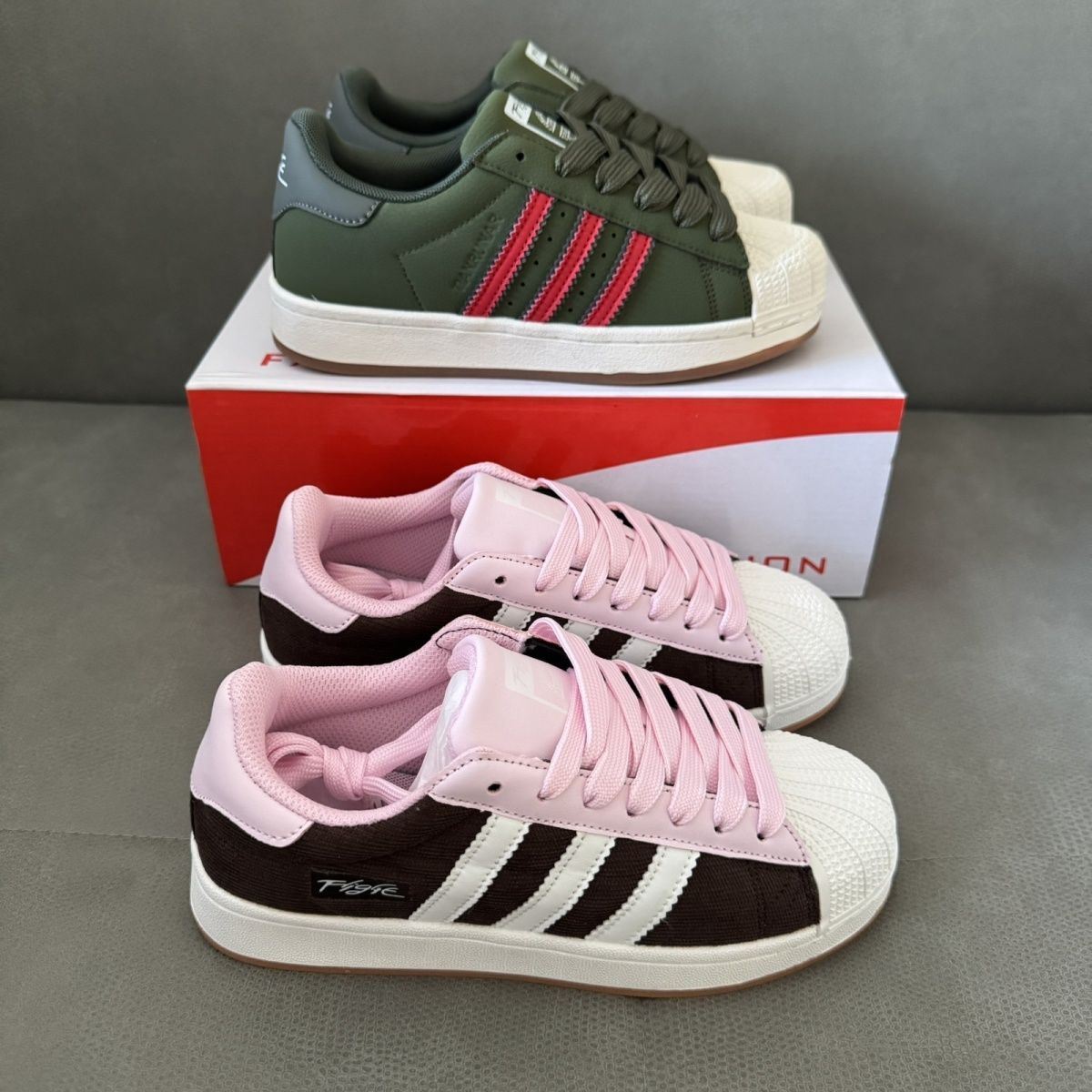 2025夏季新款忍者神龟粉棕休闲情侣运动鞋复古百搭拼接男女板鞋潮