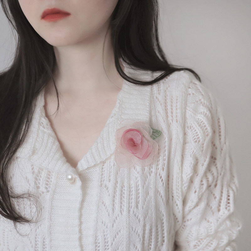 SUZEE温柔少女梦幻纱胸针