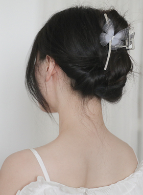 SUZEE原创设计 暗夜蝶 超仙蝴蝶抓夹 后脑勺盘发神器发抓发夹发饰