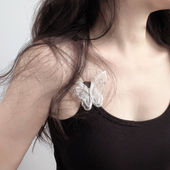 创意个性 SUZEE原创设计 多巴胺彩色蝴蝶防走光胸针 配饰磁吸别针