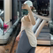 REYNA MESH VEST WOMENS QUICK DRYING BREATHABLE BEAUTIFUL BACK SLIM SIDE SLIT YOGA RUNNING TRAINING FITNESS SLEEVELESS