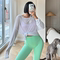 REYNA FITNESS SMOCK LOOSE LONG BREATHABLE THIN YOGA WEAR CAN BE WORN OUTSIDE FOR RUNNING QUICK-DRYING SUNSCREEN LONG-SLEEVED WOMEN