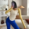 REYNA FITNESS LONG SLEEVE CONTRASTING SLIM NUDE WARM YOGA WEAR HIGH STRETCH TIGHT RUNNING T-SHIRT ATHLETIC TOP
