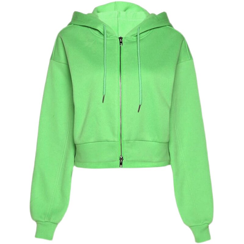 REYNA FITNESS INTERNET CELEBRITY SWEATSHIRT WOMENS LOOSE HOODED ZIPPER CROPPED SLIM FITNESS RUNNING TRAINING SPORTS JACKET