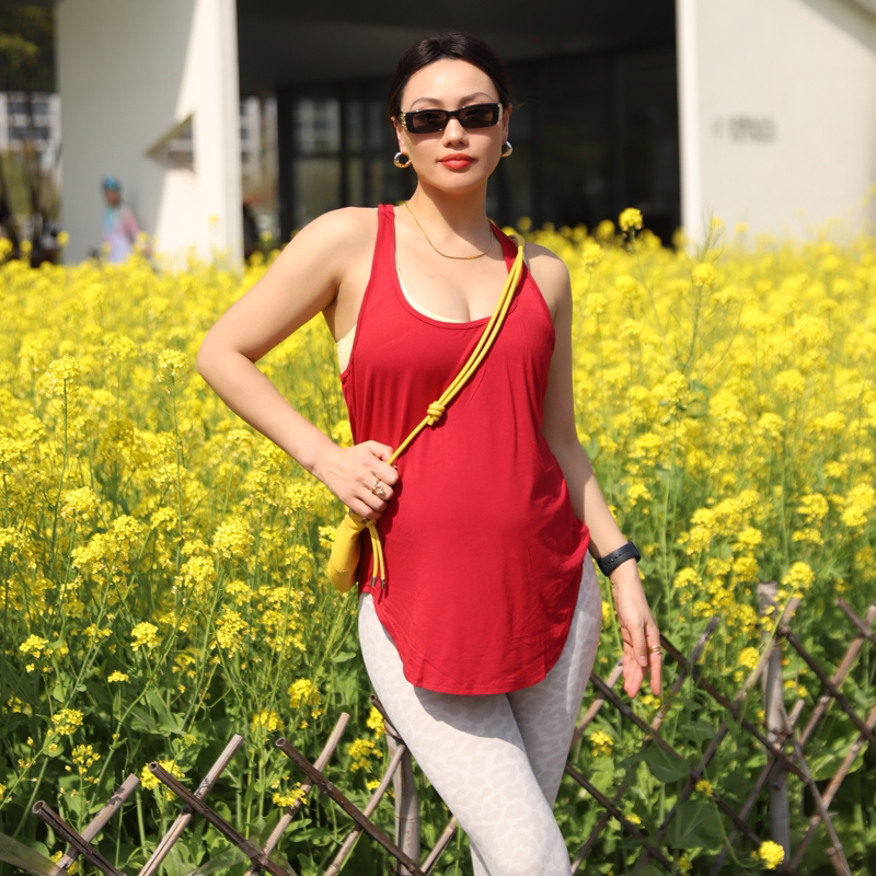 Reyna健身背心女瑜伽背心运动上衣跑步户外工字背心速干宽松罩衫