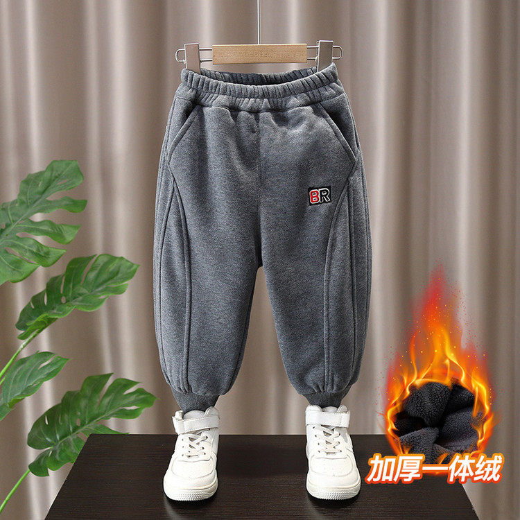 男童加绒运动裤秋冬季加厚一体绒束脚裤保暖休闲长裤子中大童卫裤,童装/婴儿装/亲子装,运动裤卫裤,淘宝优惠券,粉丝福利购,淘宝优惠卷