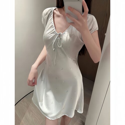 轻奢冰丝碎花家居服性感甜美薄款