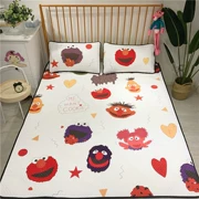 Ins nhỏ tươi Sesame Street điều hòa không khí ghế 1,2m trẻ em phim hoạt hình Tencel ghế mềm ba mảnh 1,5m có thể giặt được - Thảm mùa hè