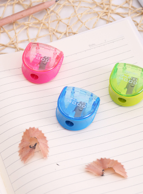 0578得力卷笔刀-3只 卷笔刀 型糖果可爱卡通转笔刀 适合多色