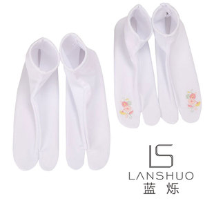 木屐袜二趾袜白色足袋男女日式 二指袜cosplay点胶日本和服袜子