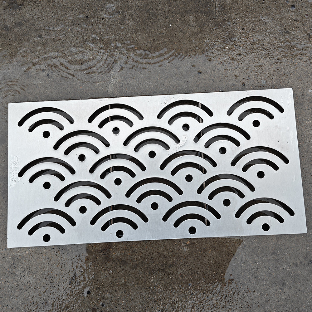 拉丝不锈钢庭院园林景观雨水沟盖板篦子方形盖板排水沟锈井盖不钢