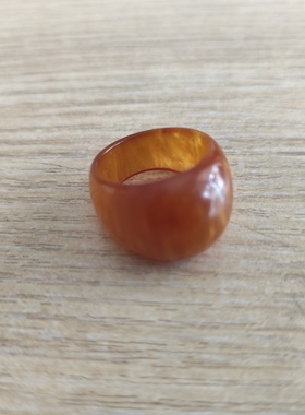 中东蜜蜡紫金沙戒指时尚饰品