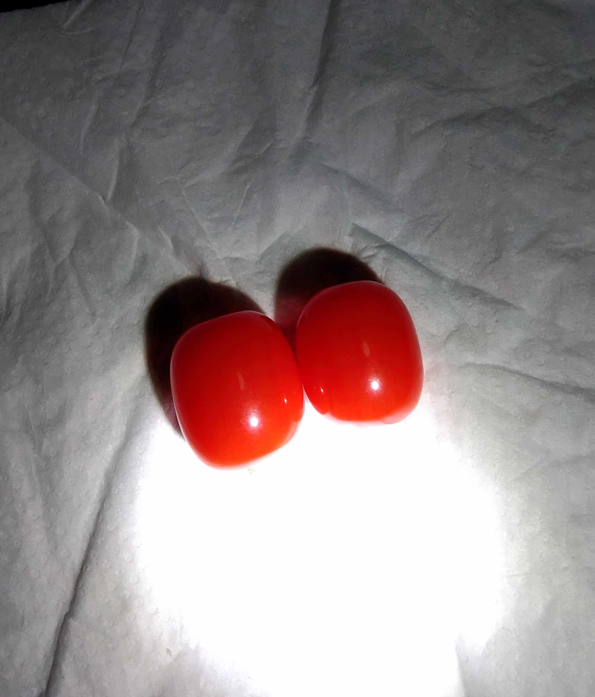 diy蜜蜡橘红色不透明散珠