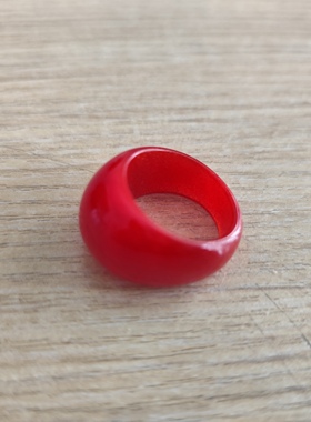 中东蜜蜡红金砂戒指时尚饰品