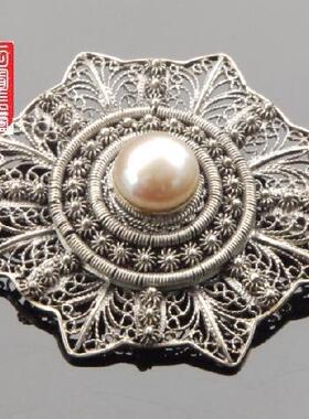 镶嵌珍珠胸针时尚风精工吊坠特价