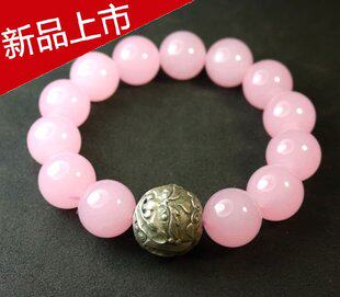纯银天然粉水晶招桃花时尚饰品