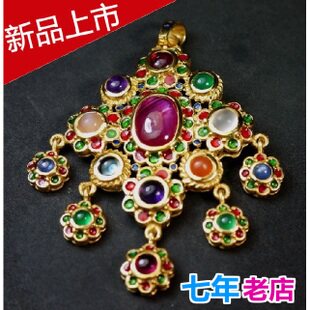 红宝石泰国925银珐琅彩特价项坠