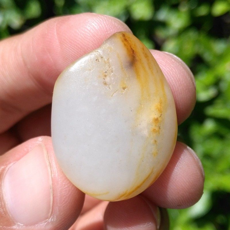 新疆和田玉籽料吊坠纯天然正品白玉洒金皮玉石原石随型手串男女款