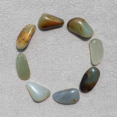 新疆和田玉籽料原石手串纯天然青白玉青花黄皮玉石手链随型男女款