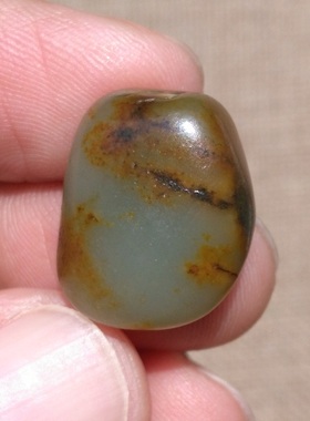 和田玉秋梨皮籽料原石手链