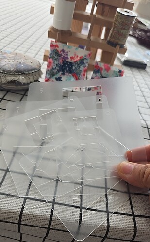 布艺手工拼布线轴图谱DIY制作画图软板4-8cm5款一套
