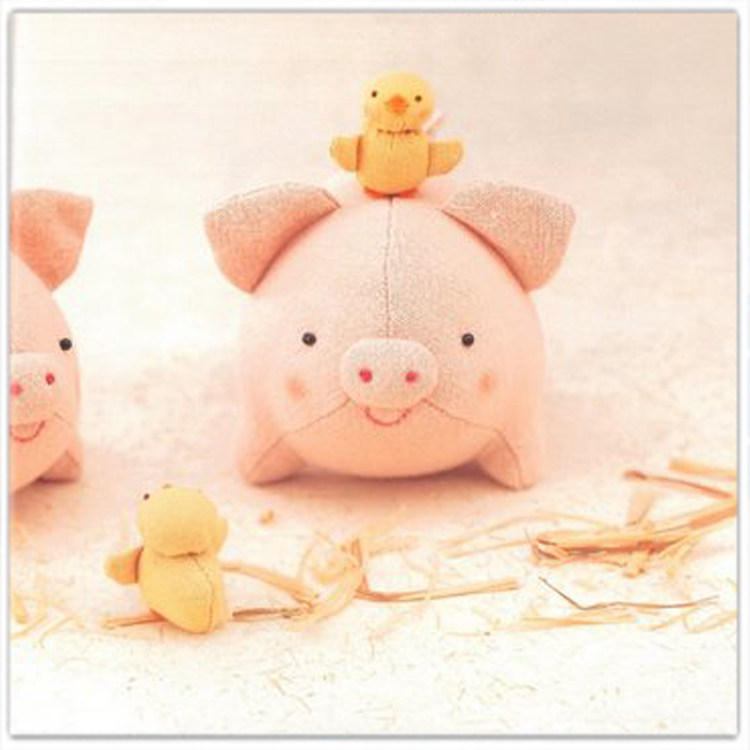 图纸非成品手工布偶小猪纸样