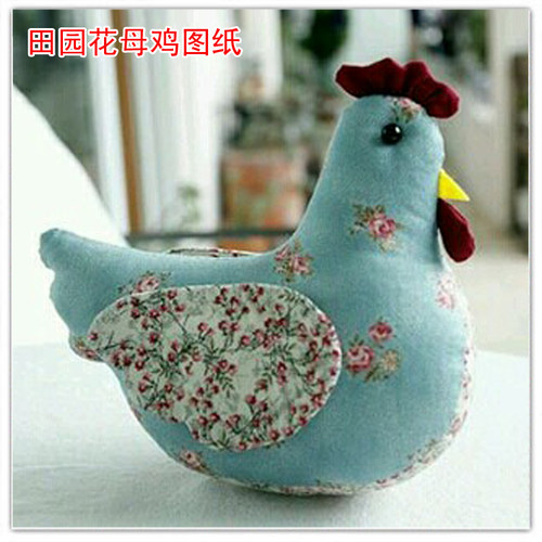 图纸非成品布艺制作花母鸡纸样