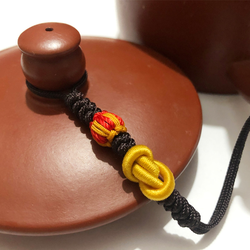 纯手工编织茶壶绳子绑绳高档紫砂功夫壶盖中式国潮防摔绳茶道配件