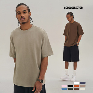FOG衣服打底衫 潮牌T恤夏男装 男纯色宽松美式 280G重磅纯棉圆领短袖