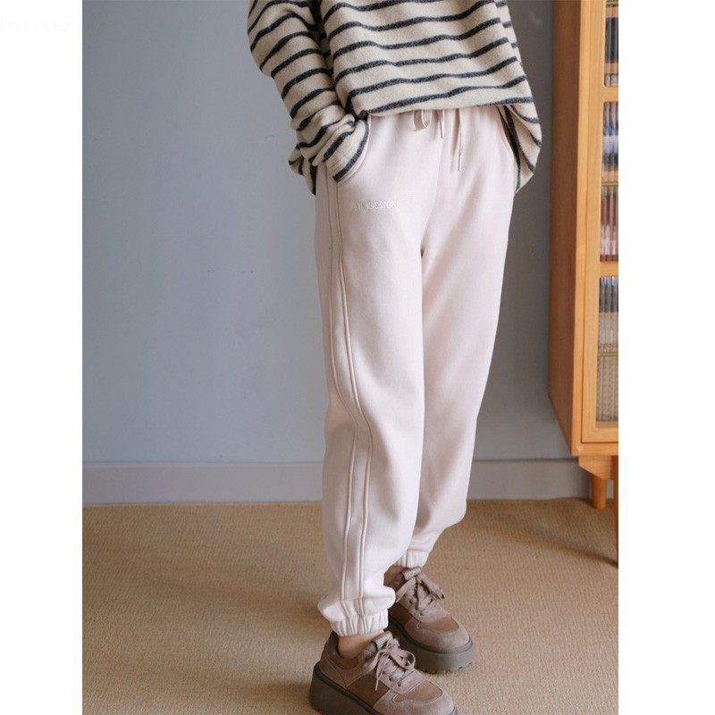 六月新品 抽绳松紧腰显瘦显腿长休闲百搭长裤 女款休闲裤加绒,女装/女士精品,休闲裤,淘宝优惠券,粉丝福利购,淘宝优惠卷