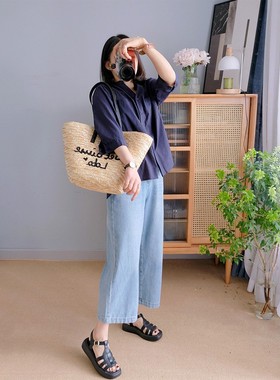 6.1新品 显瘦V领衬衫 夏季轻薄款七分袖显瘦纯棉衬衫女士衬衣白色