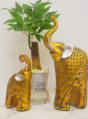 欧式创意树脂摆件招财大象