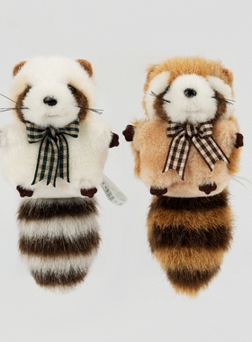 新年礼物生日礼物毛绒玩具公仔情侣娃娃lesser panda小熊猫钥匙扣