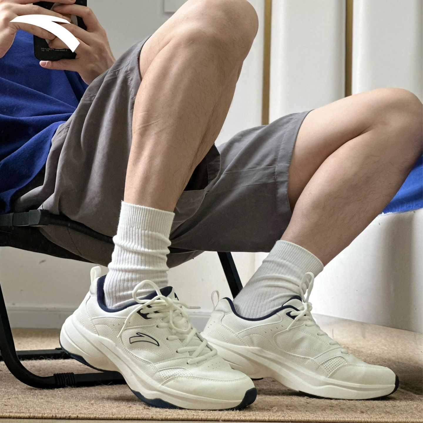 【林孝埈同款】安踏ACE2网球运动鞋男鞋潮流时尚休闲鞋白色老爹鞋