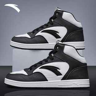 耐磨防滑学生轻便休闲鞋 安踏男鞋 复古百搭运动鞋 2025新款 高帮板鞋