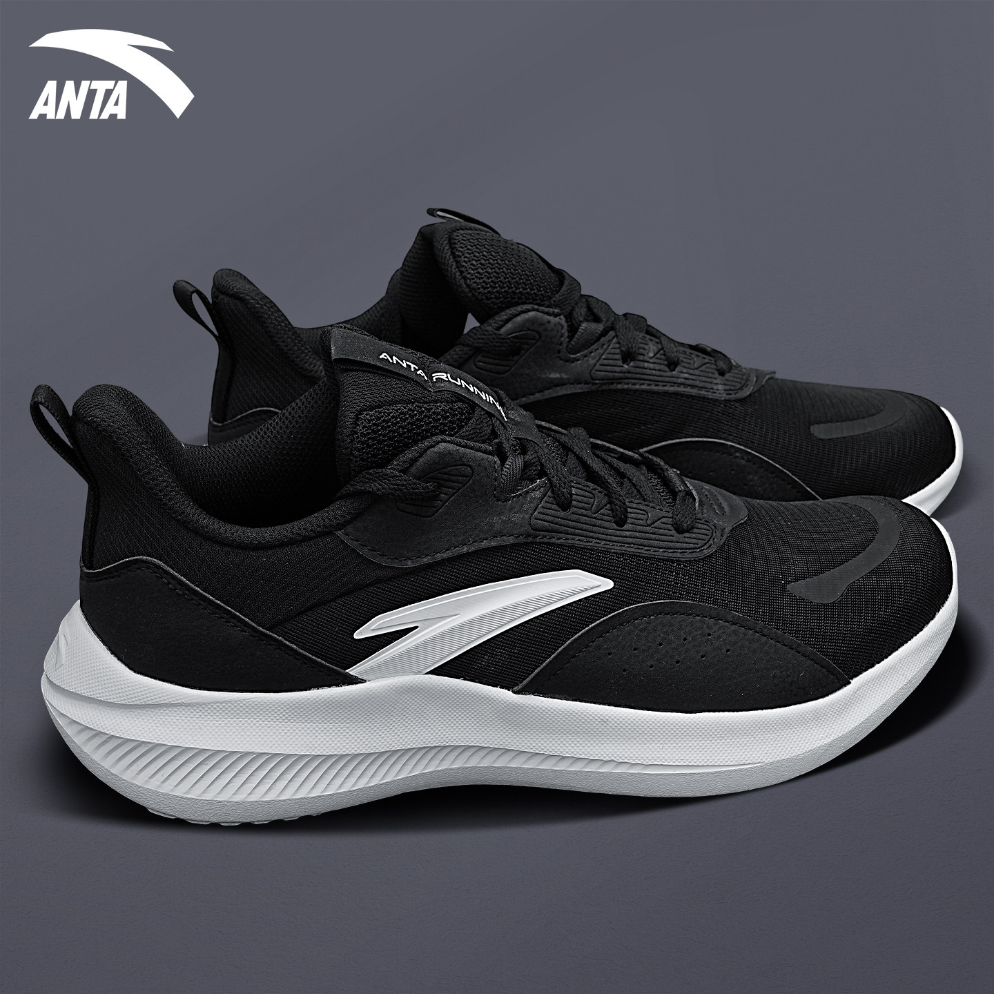 安踏男鞋运动鞋秋季新款中青年减震百搭透气休闲健步跑步鞋爬山鞋