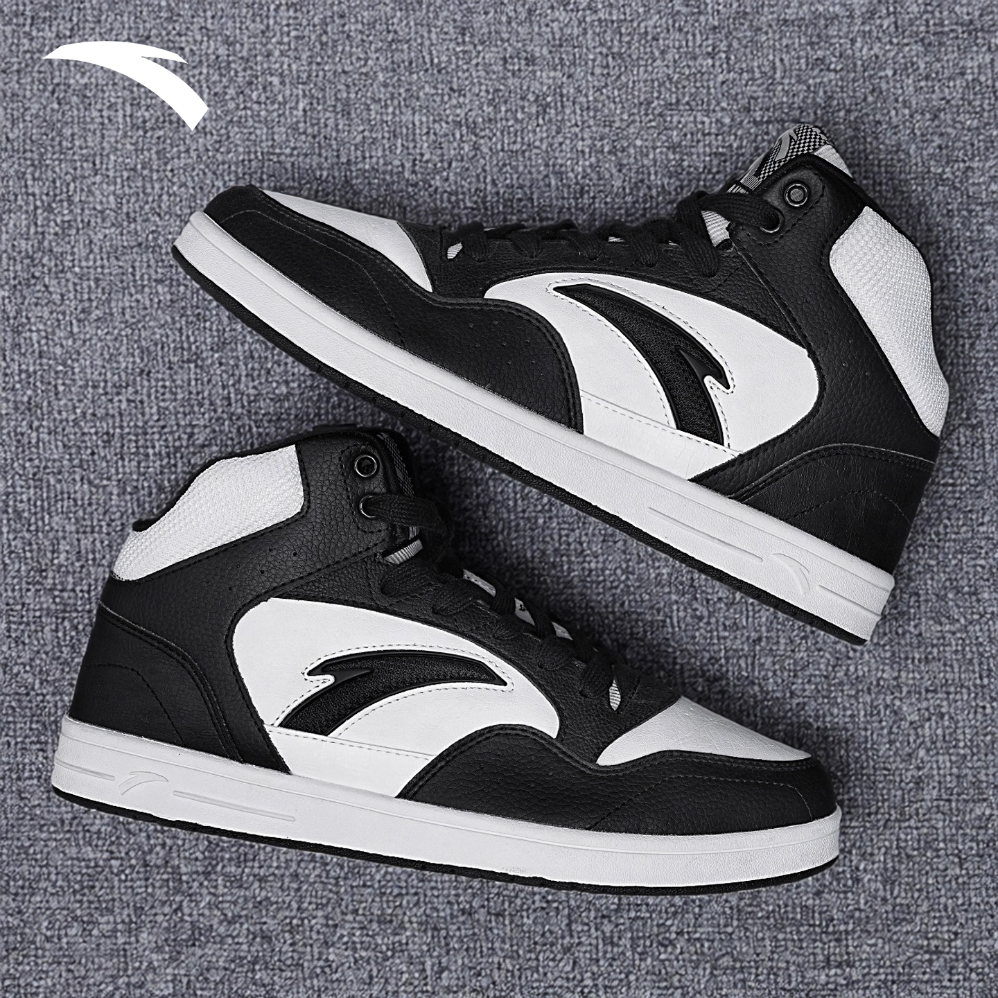 安踏板鞋男高帮鞋2025秋冬新款