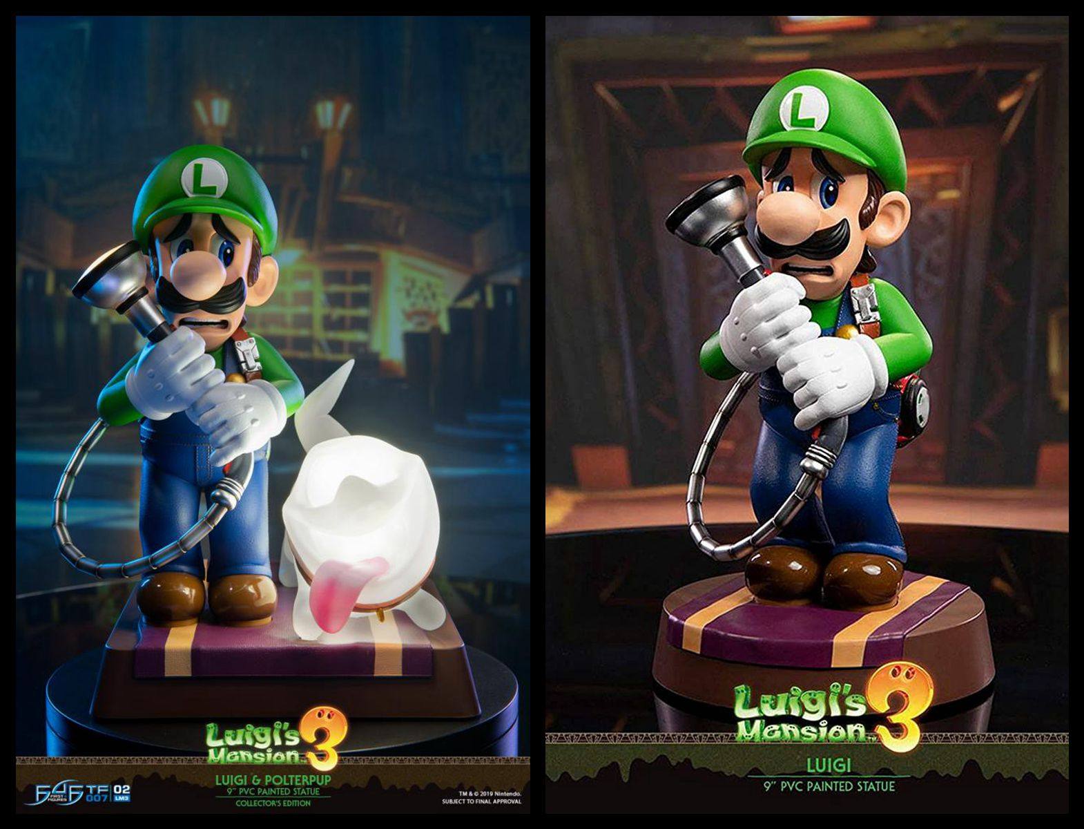 first4figures正品路易吉洋馆3 luigi周边现货标准版珍藏带灯手办